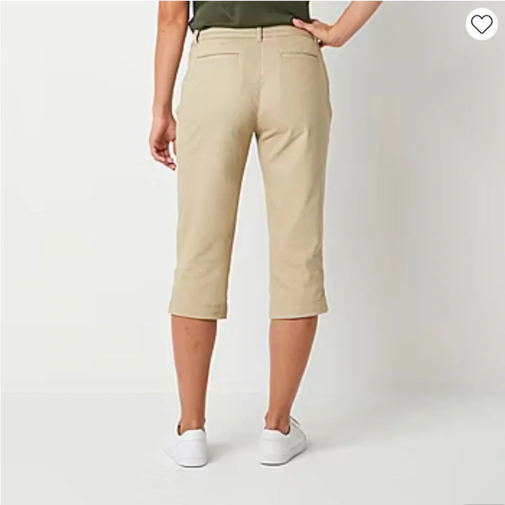 Two Pairs of Women’s Secretly Slender Capri Pants, Khaki & White, Size 10, NWT - Picture 4 of 7